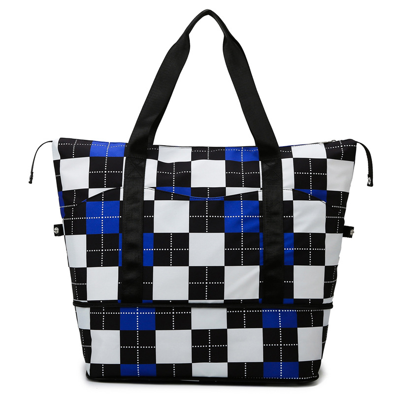 Utazótáska - könnyű, nedves-száraz szeparálás, 36-55L, Oxford anyag, cipzáras nyitás, poliészter bélés