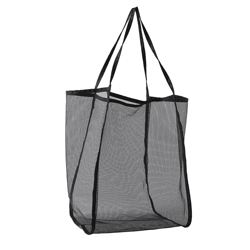 Geantă Tote din plasă ZIHUI, formă pătrată verticală, exterior tridimensional, deschidere deschisă, bretele duble