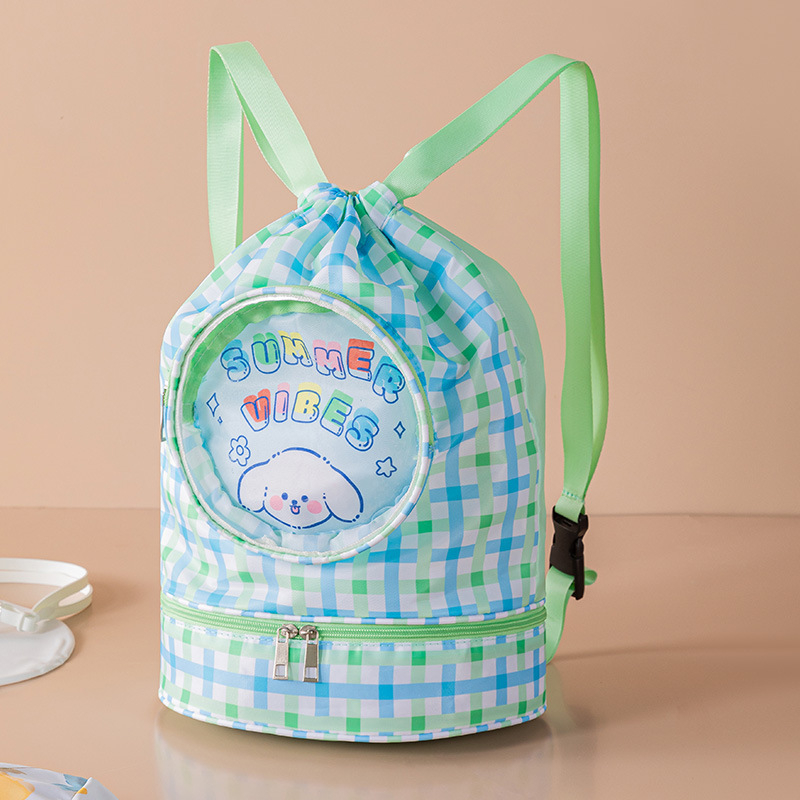 Úszótáska nedves–száraz elkülönítésével, kubiformájú, poliészter, többfunkciós utazási tároló