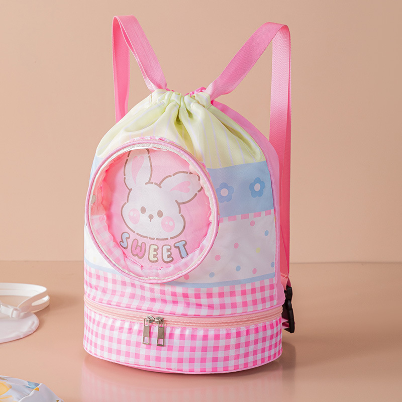 Úszótáska nedves–száraz elkülönítésével, kubiformájú, poliészter, többfunkciós utazási tároló