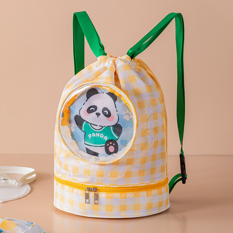 Úszótáska nedves–száraz elkülönítésével, kubiformájú, poliészter, többfunkciós utazási tároló