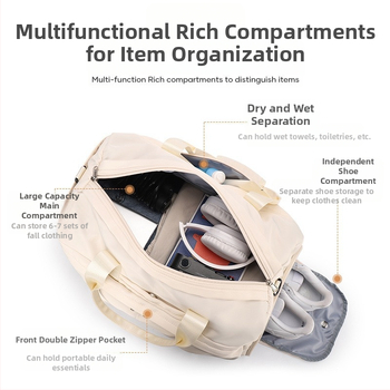Τσαντάκι γιόγκα με διαχωρισμό στεγνό-βρεγμένο, από Oxford ύφασμα, αναπνεύσιμο και αδιάβροχο, επένδυση πολυεστέρα