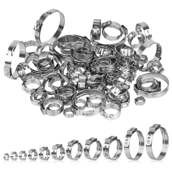 Set od nehrđajućeg čelika 304 s jednim uhom, bez stupnja, klamerica za auto uljne i vodovodne crijevo, nominalni promjer 26 mm, promjer pričvršivanja 25 mm, brenda Huilitong