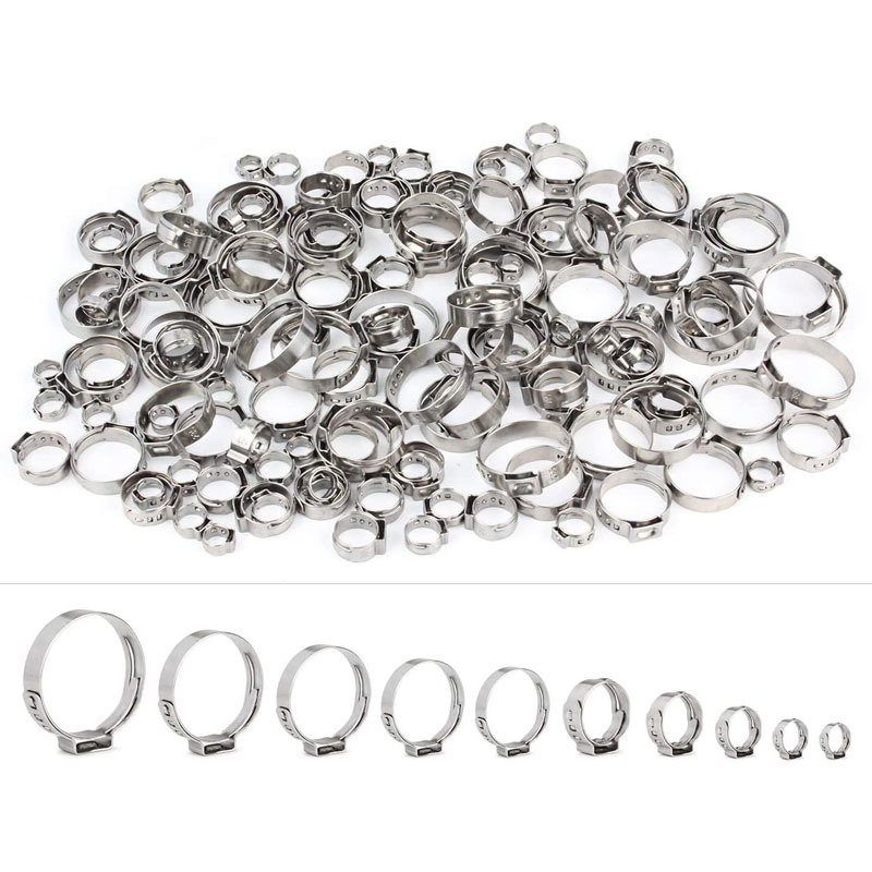 Хомут за маркуч с едно ухо, без стъпки, 304 неръждаема стомана, GB2022 стандарт, Wei Yue