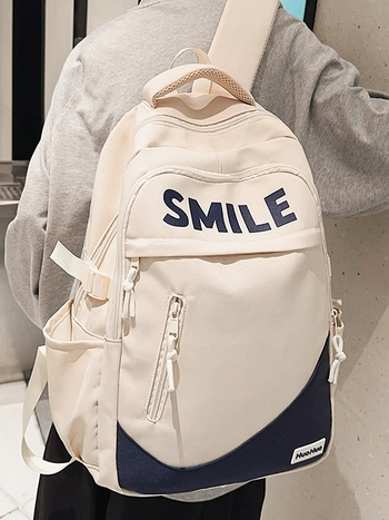 Unisex νάιλον σακίδιο, αστικός μινιμαλισμός, καμπύλη ιμάντας ώμου, επένδυση πολυεστέρα