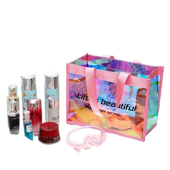 Weekeight PVC kosmetinė — skaidri, atspari vandeniui, daugiafunkcinė kelionėms