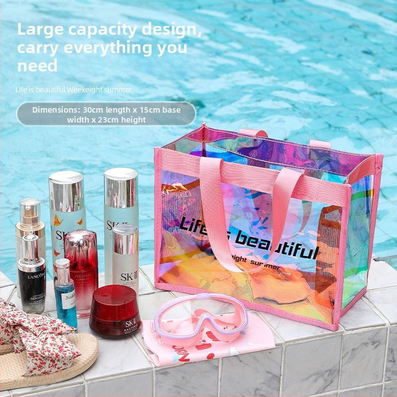 Weekeight PVC чанта за тоалетни принадлежности — прозрачна, водоустойчива, мултифункционална за пътуване