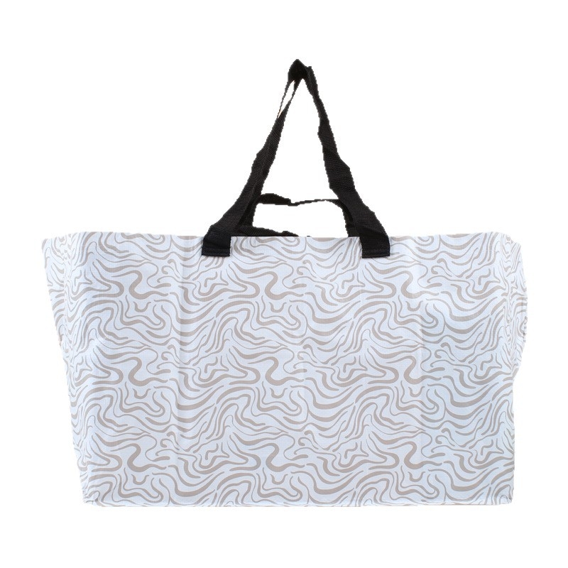 Rankomis pintas PP pirkinių krepšys drabužiams, 25 kg apkrova, spalvotos spauda + laminavimas