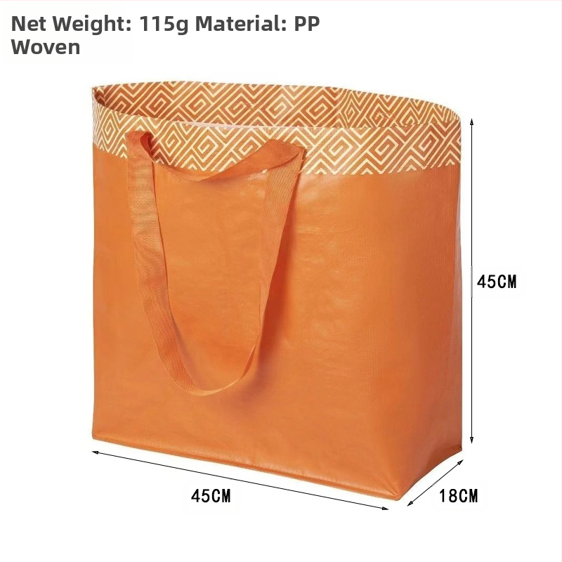 Roku pīta PP iepirkšanās soma drēbēm, 25 kg slodze, krāsu druka + laminācija