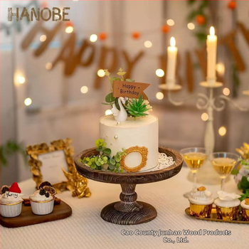 Junhao Ξύλινη πιατέλα για κεριά, ακανόνιστο σχήμα, μοντέρνος μινιμαλισμός, δυνατότητα προσαρμογής, εκτύπωση λογότυπου διαθέσιμη