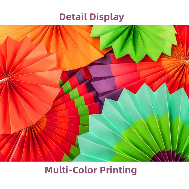 Ръчно изработен хартиен фен с цветя за партита и сватби — крафт хартия, марка Fang DING, стил модерна простота