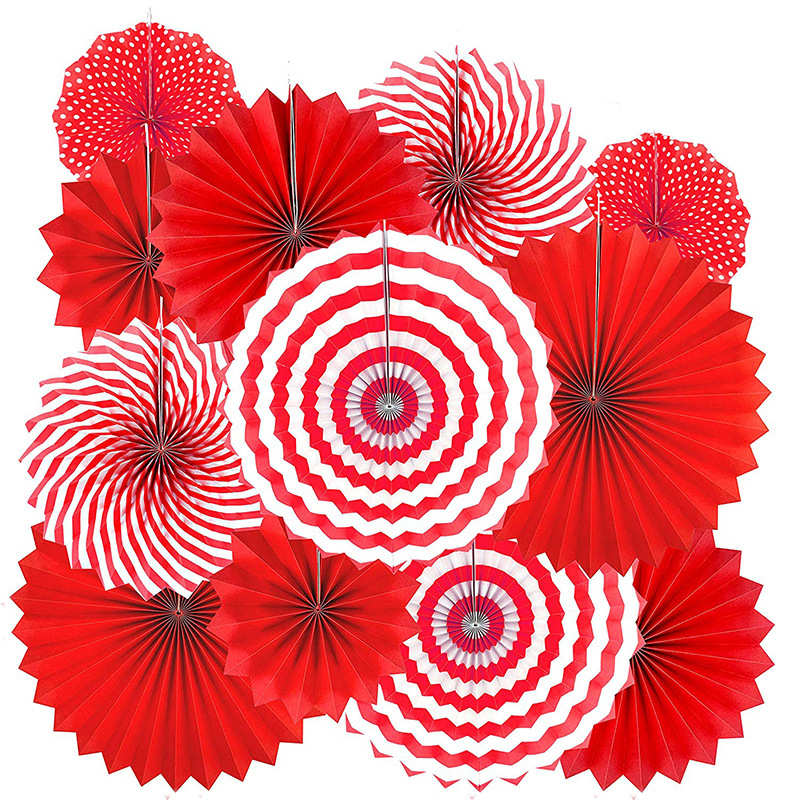 Ръчно изработен хартиен фен с цветя за партита и сватби — крафт хартия, марка Fang DING, стил модерна простота