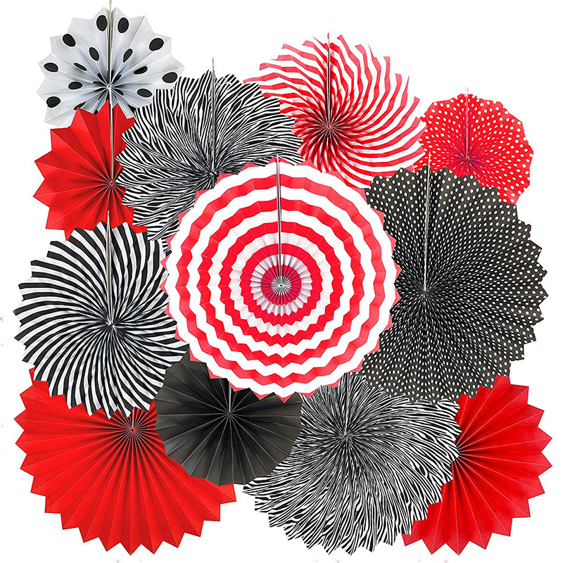 Ръчно изработен хартиен фен с цветя за партита и сватби — крафт хартия, марка Fang DING, стил модерна простота