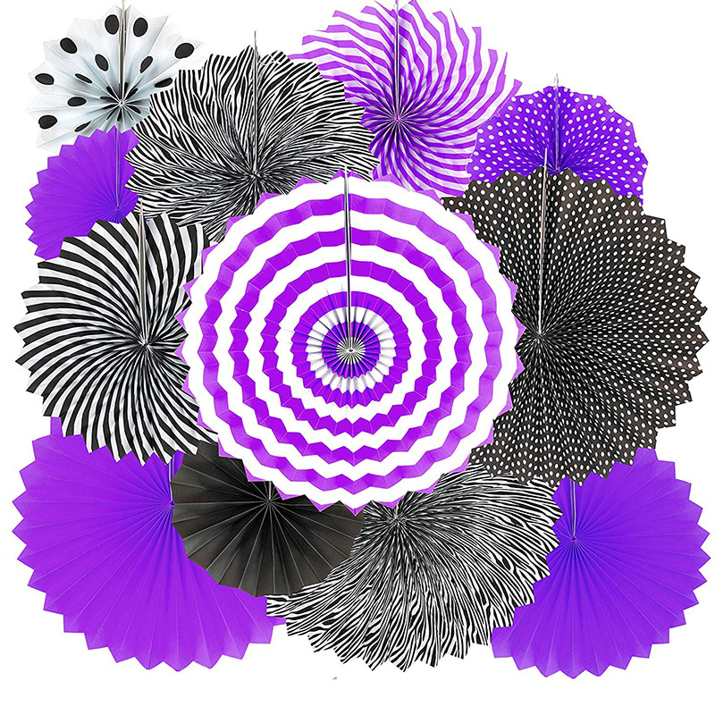 Ръчно изработен хартиен фен с цветя за партита и сватби — крафт хартия, марка Fang DING, стил модерна простота