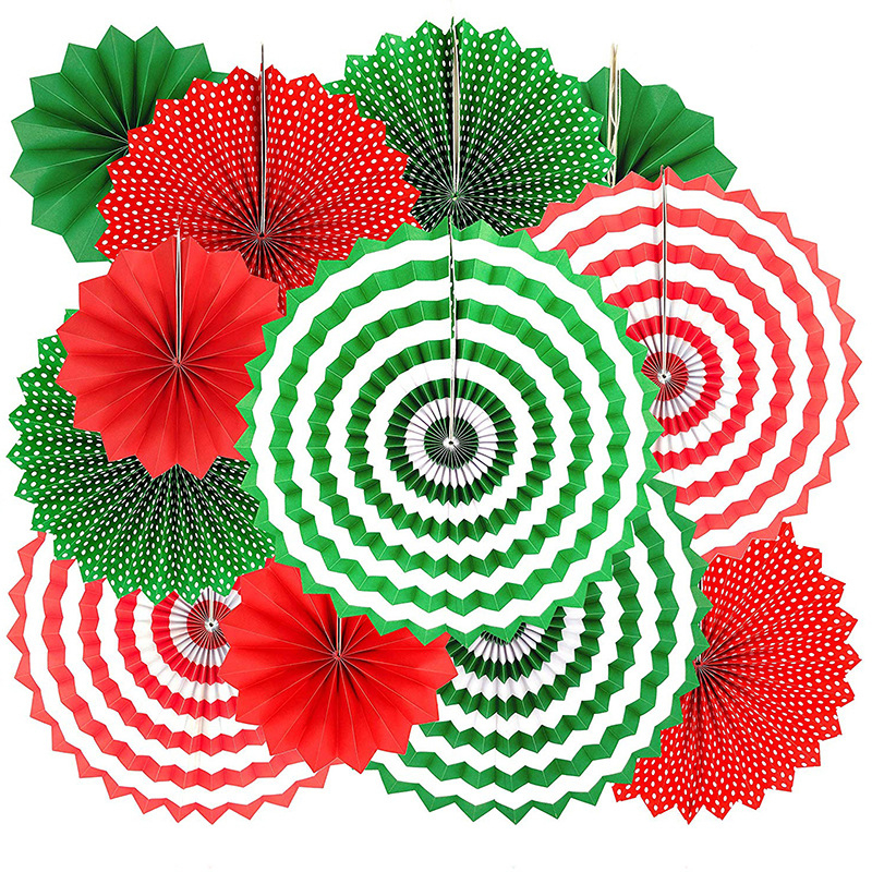 Ръчно изработен хартиен фен с цветя за партита и сватби — крафт хартия, марка Fang DING, стил модерна простота