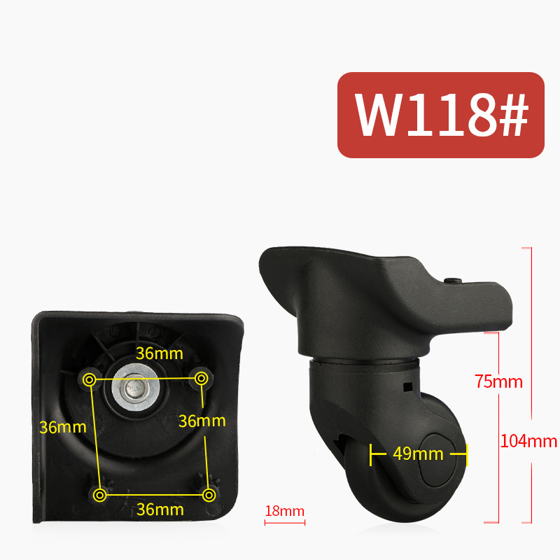 Roată pivotantă din plastic pentru bagaje – roată universală pentru bagaje, accesorii pentru bagaje