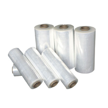 Stretch wrap plēve – caurspīdīga PE plēve ar augstu viskozitāti, tīrais svars 4 kg, izcelsme: Linyi, Shandong; zīmols: Jiachuang