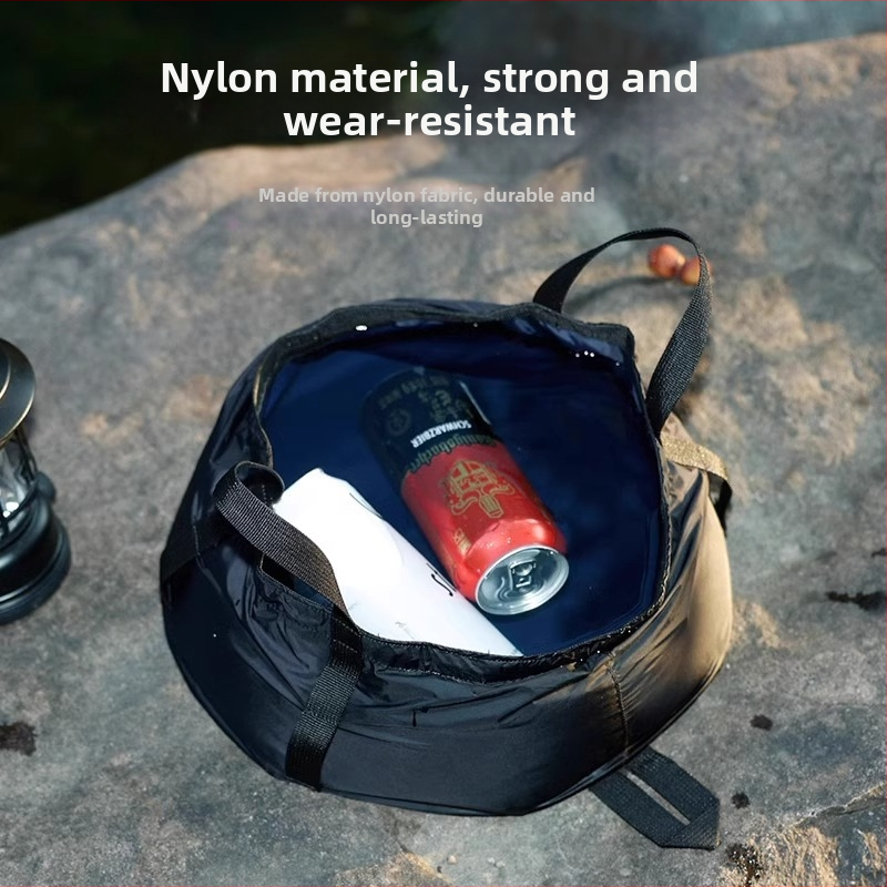 Портативен сгъваем воден басейн за пътуване и открито, телешка тъкан; водоустойчива тъкан; капацитет 8.5 л; възможност за печат на лого