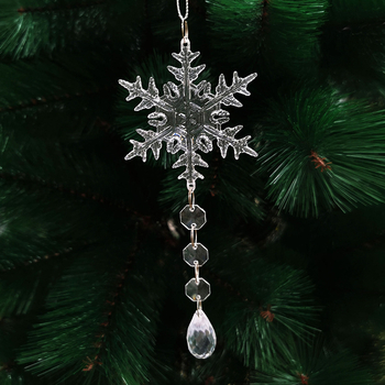 Αξεσουάρ DIY κοσμημάτων για γιορτινή διακόσμηση, μοτίβο χιονονιφάδας, υλικό πλαστικό/ρητίνη, Χριστουγεννιάτικος στυλ, φιλικό προς το περιβάλλον επεξεργασία, μάρκα Ruyi