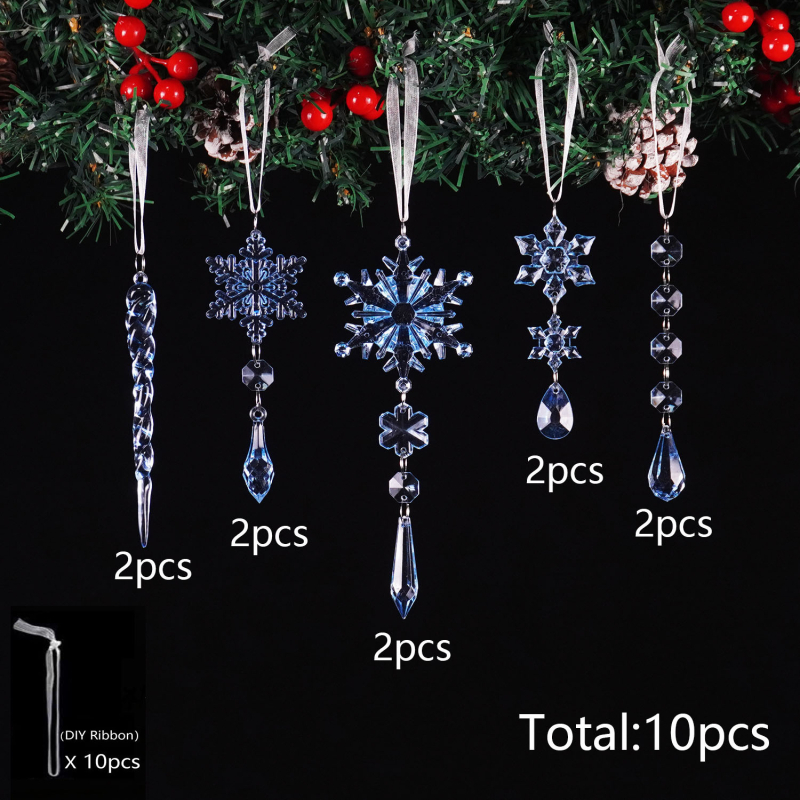 DIY ékszerkészítő kiegészítők ünnepi dekorációhoz, hópelyha minta, anyag: műanyag/gyanta, karácsonyi stílus, környezetbarát feldolgozás, márka Ruyi