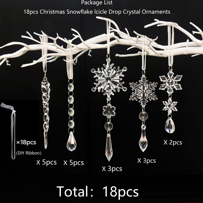 DIY ékszerkészítő kiegészítők ünnepi dekorációhoz, hópelyha minta, anyag: műanyag/gyanta, karácsonyi stílus, környezetbarát feldolgozás, márka Ruyi