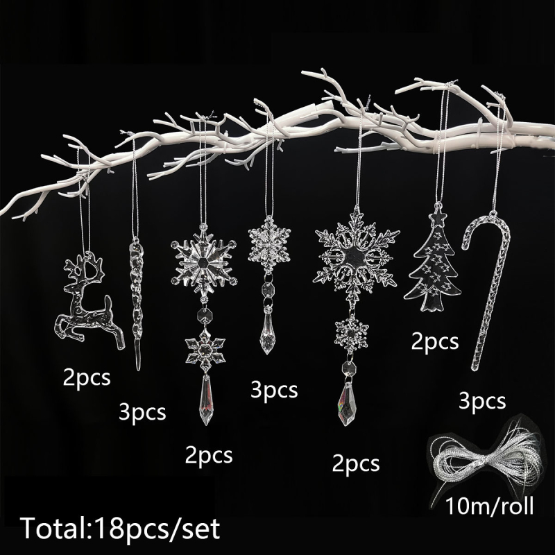 DIY ékszerkészítő kiegészítők ünnepi dekorációhoz, hópelyha minta, anyag: műanyag/gyanta, karácsonyi stílus, környezetbarát feldolgozás, márka Ruyi