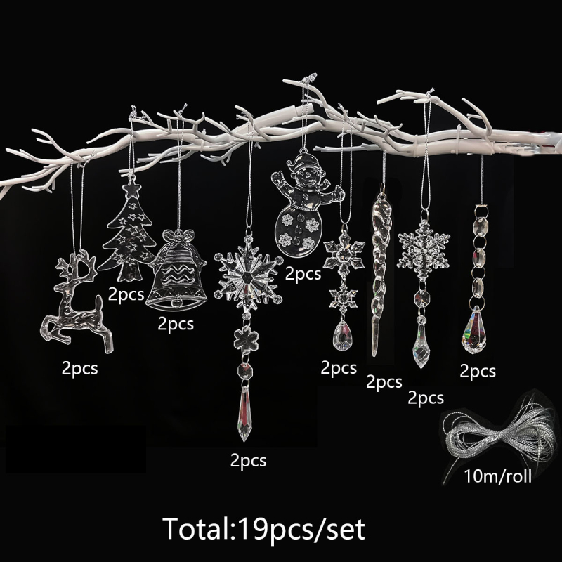 DIY ékszerkészítő kiegészítők ünnepi dekorációhoz, hópelyha minta, anyag: műanyag/gyanta, karácsonyi stílus, környezetbarát feldolgozás, márka Ruyi