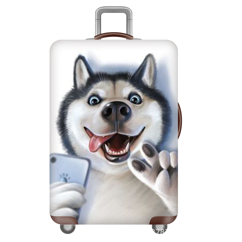 Bőröndvédő huzat – poliészter, kopásálló, Rabbit Mars, állatmintás, szabadidős utazásokhoz