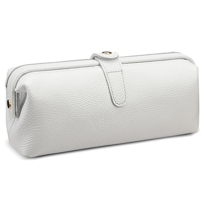 Кожена козметична чанта от първи слой телешка кожа, подплата полиестер, за съхранение на грим