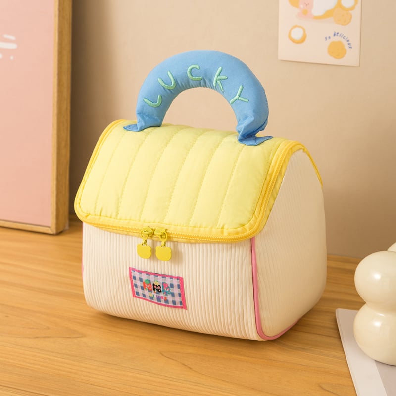 Козметична чанта кубична форма, полиестер, многофункционална, за пътуване