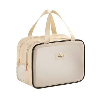 Anqin kelioninė kosmetinė krepšys – daugiafunkcinis, PU medžiaga, šiuolaikinio minimalistinio stiliaus, sausas–drėgnas atskyrimas, kelionėms