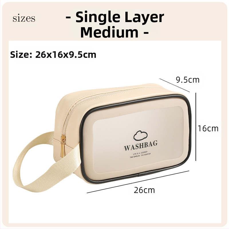 Anqin kelioninė kosmetinė krepšys – daugiafunkcinis, PU medžiaga, šiuolaikinio minimalistinio stiliaus, sausas–drėgnas atskyrimas, kelionėms