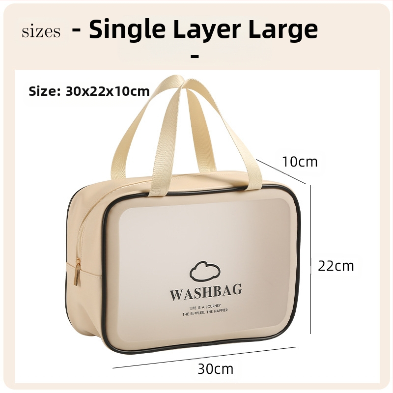 Anqin kelioninė kosmetinė krepšys – daugiafunkcinis, PU medžiaga, šiuolaikinio minimalistinio stiliaus, sausas–drėgnas atskyrimas, kelionėms