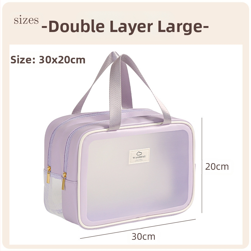 Anqin kelioninė kosmetinė krepšys – daugiafunkcinis, PU medžiaga, šiuolaikinio minimalistinio stiliaus, sausas–drėgnas atskyrimas, kelionėms