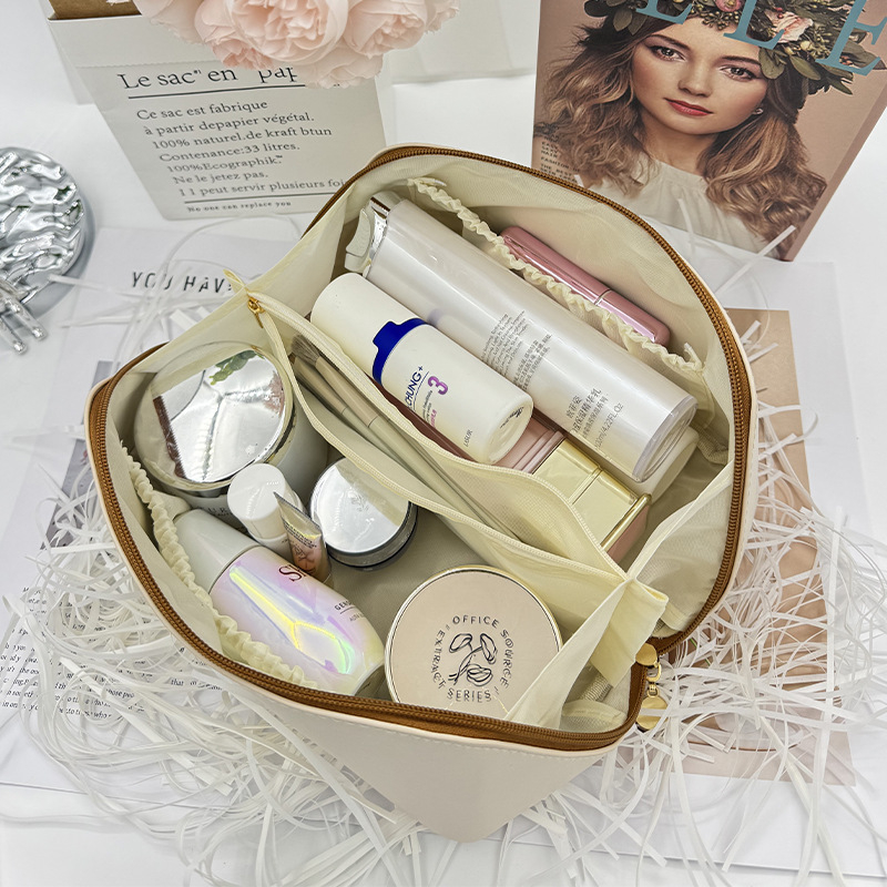 PU козметична чанта за съхранение — водоустойчива, стил уличен тренд, PU подплата, за жени