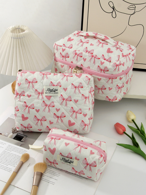 Nagy kapacitású kozmetikai neszeszer – pamut anyag, kockás minta, poliészter bélés, Berg márka