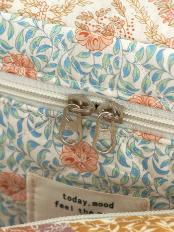 Памучна чанта за жени, урбан стил, геометричен принт, с връзка за затваряне