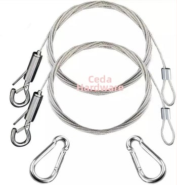 Неръждаема стомана въже за окачване — двойно усукан кабел, дясно завъртане, ланярд, товар 2