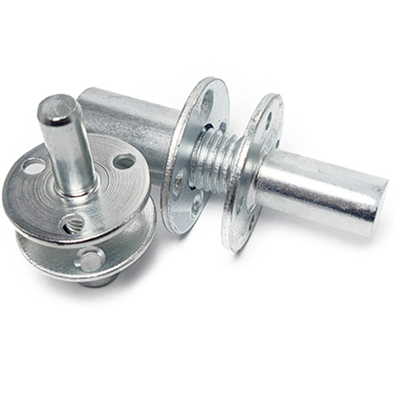 Свързващ елемент за колона на легло и крак за диван – три отвора в желязна плоча, кръгла гайка, обикновена въглеродна стомана, електроплатиране, GB 50981, марка YURUI