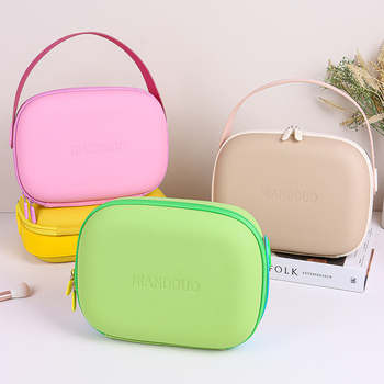 NIANDDUO Портативна чанта за козметика за пътуване, EVA, водоустойчива, унисекс