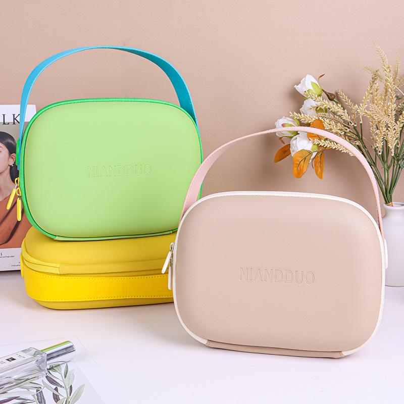 NIANDDUO Портативна чанта за козметика за пътуване, EVA, водоустойчива, унисекс