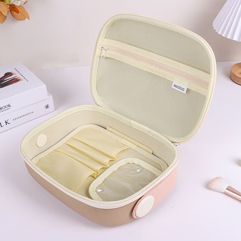 NIANDDUO Портативна чанта за козметика за пътуване, EVA, водоустойчива, унисекс