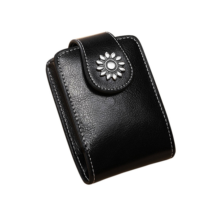 PU ādas lūpu krāsu uzglabāšanas kārba ar spoguli – kompakta kosmētikas uzglabāšanas soma (PU āda; ar spoguli; lūpu krāsu uzglabāšanai; tilpums 0,5 L; silkscreen logotips)