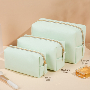 Осмоъгълен козметичен несесер от PU кожа, водоустойчив, полиестерна подплата, шевно изпълнение