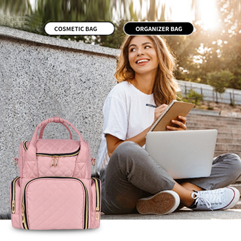 Чанта за лакове за нокти с двоен слой – голям капацитет, подвижна, квилтиран полиестер, водоустойчива