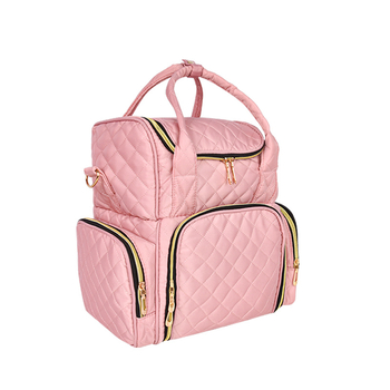 Чанта за лакове за нокти с двоен слой – голям капацитет, подвижна, квилтиран полиестер, водоустойчива