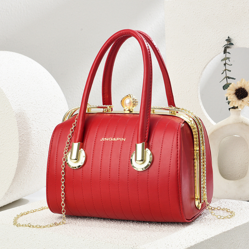 Shichen PU női táska, Boston-stílus, városi egyszerűség, párna alakú, záras