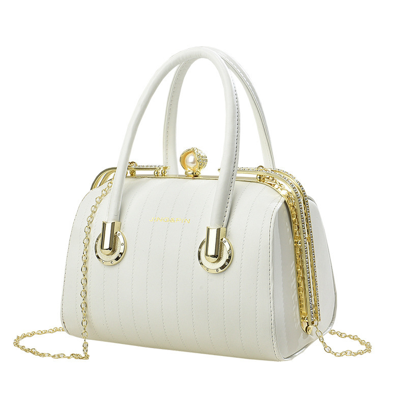 Shichen PU női táska, Boston-stílus, városi egyszerűség, párna alakú, záras