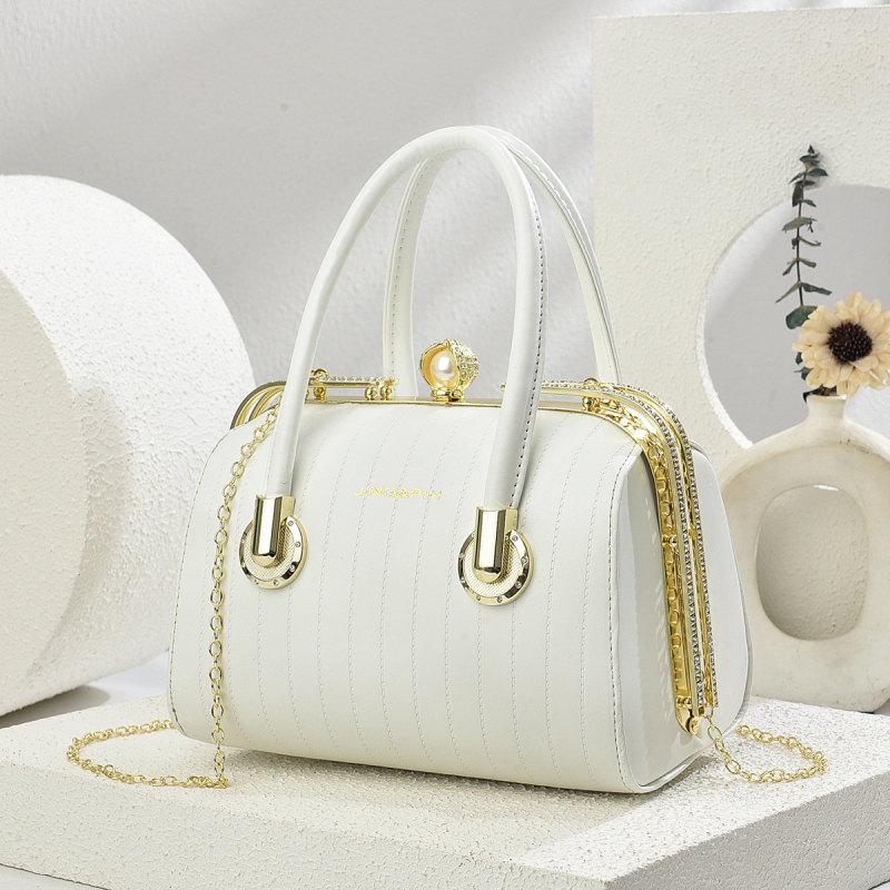 Shichen PU női táska, Boston-stílus, városi egyszerűség, párna alakú, záras