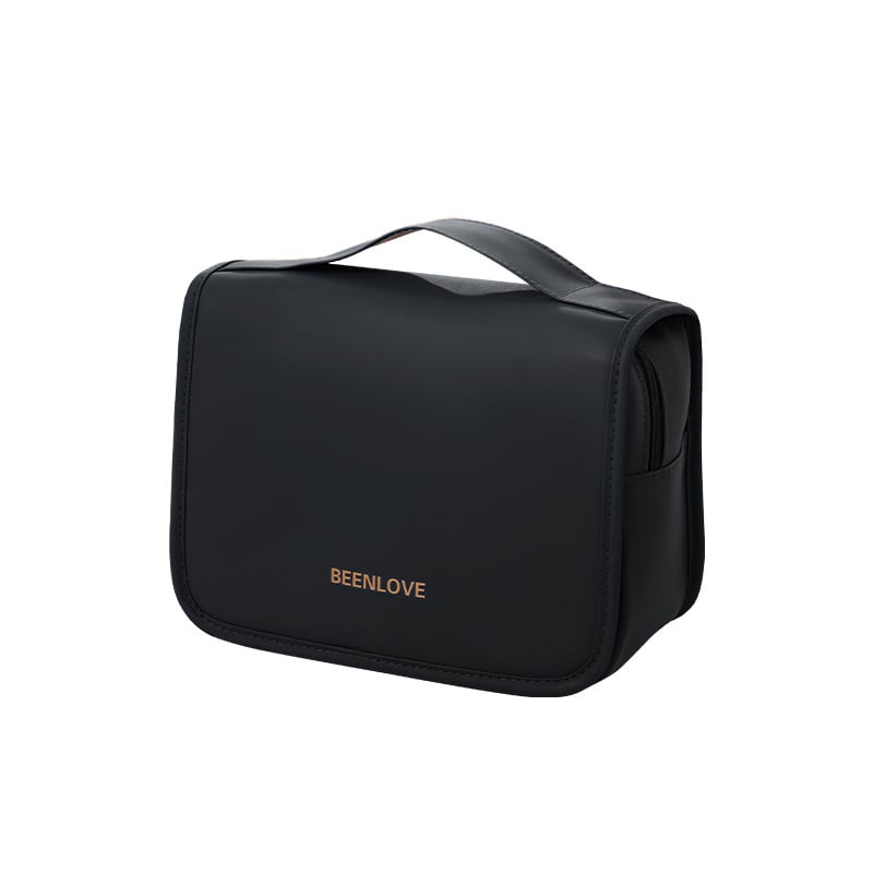 Чанта за тоалетни и козметика, филм с усещане за кожа, голям капацитет, водоустойчива, унисекс
